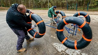 PedalPowered OffRoad Fun 🚴‍♂️DIY Quadcycle from inner tube ⚙️ [upl. by Sirhc619]