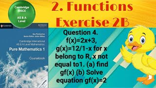 fx2x3 gx121x for x belong to R x not equal to1 a find gfx b Solve equation gfx2 [upl. by Arhat14]