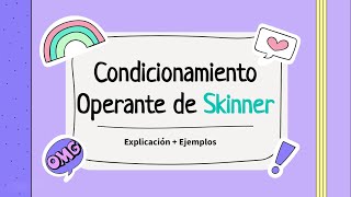 El Condicionamiento Operante de Skinner [upl. by Royo649]