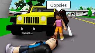 when dora plays Brookhaven 🏡 RP meme ROBLOX [upl. by Odom]