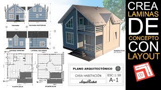 LAYOUT SKETCHUP TUTORIAL ESPAÑOL  Cómo hacer una lámina de concepto [upl. by Traver]