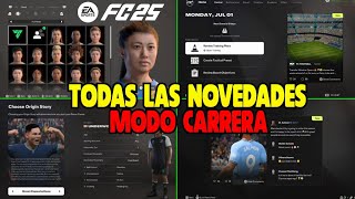 Todas las Novedades de Modo Carrera FC 25 [upl. by Nnylirehs]