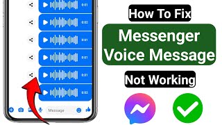 How To Fix Messenger Voice Message Not Working 2024 [upl. by Shirberg]