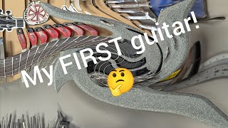 Cleaning up my first guitar Its a METAL MACHINE 🤘🤘🤘 [upl. by Attwood988]