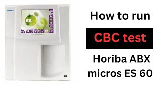 How to run cbc test on Abx micros es 60 llCBC test kese lagate hai l [upl. by Hakan715]