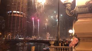 Chicago New Years Eve Riverwalk Fireworks [upl. by Almita886]