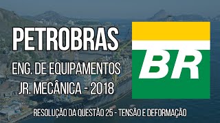 PETROBRAS 2018  Questão 25  Eng de Equipamentos Jr  Mecânica Tensão e Deformação [upl. by Nyltiak]