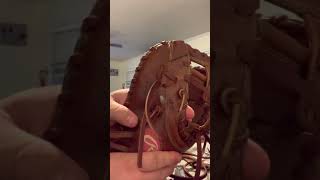 Glove Relacing How to Lace a First Base Mitt Web [upl. by Anohr]