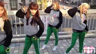 130223 CRAYON POP 大阪ゲリラ Bing Bing（梅田歩道橋）by 마사토 [upl. by Aitropal]