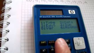 Cálculo de la Media Varianza y Desviación Estándar con Calculadora HP SmartCalc 300s [upl. by Enerol]