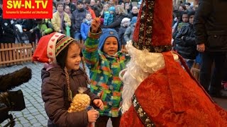 Der Nikolaus auf dem Weihnachtsmarkt Schweinfurt 2014 [upl. by Nnayr]