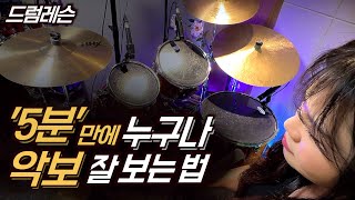 드럼 악보 잘 보는 법2 드럼 고수되기 시리즈  드럼기호 하이햇 박 쪼개기 쉽게 알아보자 드럼기초드럼레슨 [upl. by Templia]