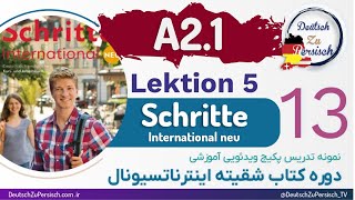 Schritte international neu A21 قسمت سیزدهم  درس پنجم نمونه تدریس کتاب شقیته اینترناتسیونال [upl. by Areyk528]