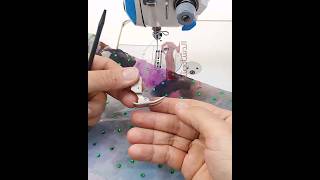 طريقة خياطة قماش بيها شذر بدون كسر الابرة  sew a patterned fabric without breaking the needle [upl. by Emmery]