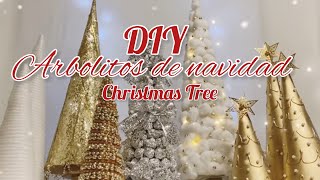 MANUALIDADES NAVIDEÑAS COMO HACER ARBOLITOS DE NAVIDAD ELEGANTES DIY PARA DECORAR LA CASA NAVIDAD [upl. by Aek]