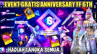 BOCORAN FF‼️EVENT ANNIVERSARY FF 6TH  NEXT EVENT GRATISAN FF TERBARU 2023  Free Fire [upl. by Peddada]