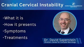 Cranial Cervical Instability CCI presented by Dr David Saperstein [upl. by Ynnel]