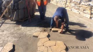 How to install PANORAMA Flag Pavers with Willamette Graystone [upl. by Narok]