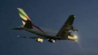 Airbus A380 Night Arrival ✈️🌜 [upl. by Ecela]