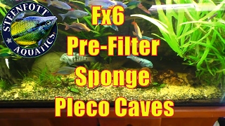 Aquarium Adventure Day 6 🐠 FX6 Pre Filter Sponge Install 🐠 Pleco Caves 🐠 Daily vlog Challenge [upl. by Dranreb363]