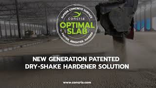 Concria Optimal slab Industrial new generation dryshake hardener solution [upl. by Nohsad457]