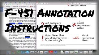 FAHRENHEIT 451 Read and Annotate Instructions [upl. by Aihsik173]