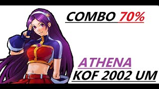 ATHENA COMBO 70   KOF 2002 UM TUTORIAL  UNLIMITED MATCH  COMBOS [upl. by Droflim]