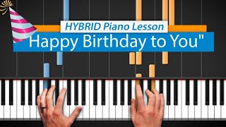 Easy Piano Tutorial Happy Birthday to You slow tempo hassoo [upl. by Helms778]