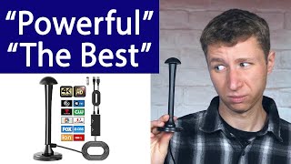 Indoor TV Antenna for Smart TV Powerful Best Amplifier Review [upl. by Gniliem]