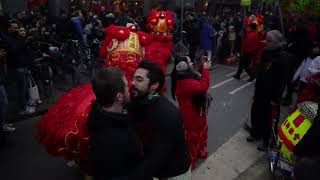 Chinees Nieuwjaar 2023 Rotterdam WestKruiskade jaar van het Konijn Leeuwen dans [upl. by Ahseined]