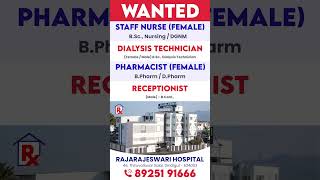 Wanted staffnurse receptionist shortsfeed trending viralreels [upl. by Nicolau358]