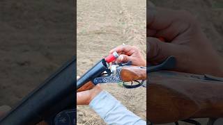 double barrel gun loading amp firing shotgun gun shootingtime [upl. by Nryhtak613]