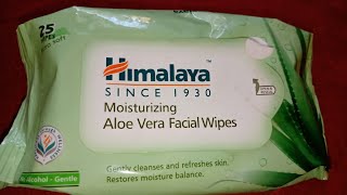 Himalaya Alovera Facial Wipes  Review in Hindi [upl. by Mich71]