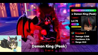 New DiabloDemon King Peak Showcase In Anime Defenders [upl. by Maziar156]