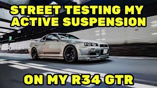 Street testing 11000 Coilovers on my R34 GTR  JRZ RS PRO 3 Active Suspension [upl. by Snyder]