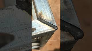 The secret of welding large gaps on thin square pipes welding welder stickwelding fabrication [upl. by Ernald]