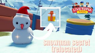 LIVETOPIA SNOWMAN SECRET  UPDATE 177  Livetopia Roleplay Roblox [upl. by Leahcimauhsoj557]