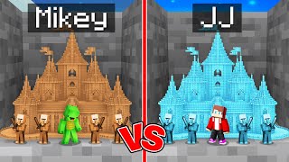 JJs RICH Tiny Kingdom vs Mikeys POOR Tiny Kingdom Battle in Minecraft Maizen [upl. by Toblat]