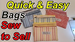 Quick Simple Easy and affordable zippered pouches to sew and sell for your next craft fair [upl. by Lener]