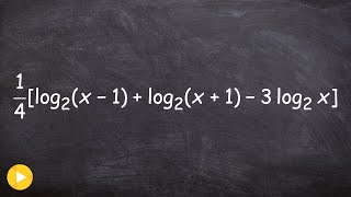 Learn to condense logarithmic expressions to one single logarithm [upl. by Illil]