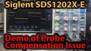 🔴 350 Siglent SDS1202XE Probe Compensation Issue  Before and After Rework Demo [upl. by Powder483]