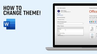 How to Change Theme in MS Word EASY [upl. by Eigriv168]