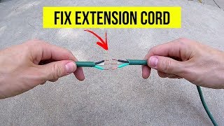 How To Correctly Repair a Cut or Damaged Extension Cord Jonny DIY [upl. by Doane]