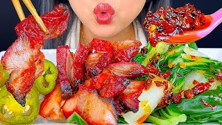 ASMR BBQ JALAPEÑO PEPPERS amp GREENS  MUKBANG  EATING SOUNDS  ASMR Phan [upl. by Marden29]