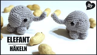 Elefant häkeln  Tiere Häkelanleitung  Amigurumi DIY by Pfirsichteufel [upl. by Ellezaj]