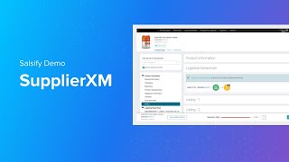 Salsify Demo Supplier Experience Management SXM Platform [upl. by Ille]