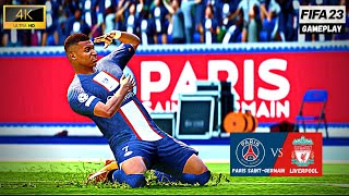 FIFA 23 PSG VS LIVERPOOL  UEFA CHAMPIONS LEAGUE GAMEPLAY 4K HDR 60FPS  FREE KICK BY NEYMAR [upl. by Horst]