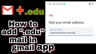 Gmail  quoteduquot  How to add edu mail to gmail app tutorial  Gmail series 1 [upl. by Essy]