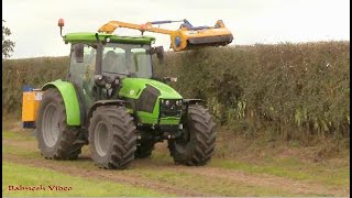 Hedge cutting with Deutz and Bomford [upl. by Nosnibor]