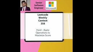 Leetcode Weekly contest 358  Hard Apply Operations to Maximize Score [upl. by Marlin]